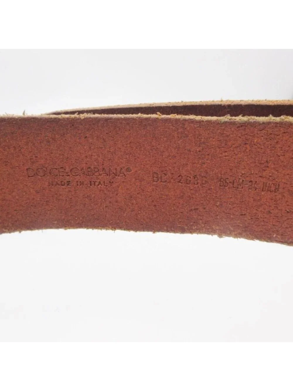 Dolce & Gabbana Belt Leather Braided Brown 85